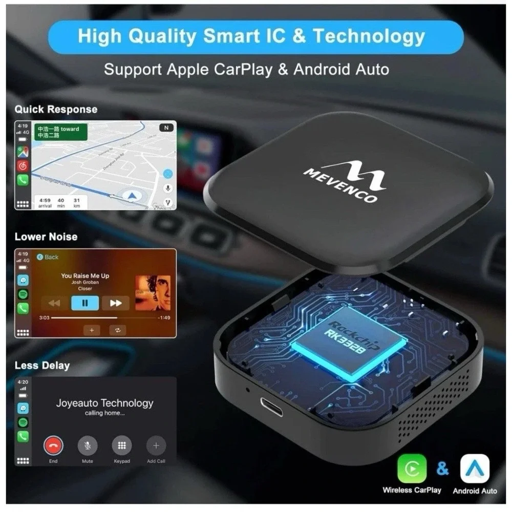 MEVENCO Wireless Carplay‎ Adapter TV-Box - Android Integrates HDMI/USB/Type-C